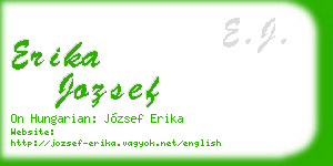 erika jozsef business card